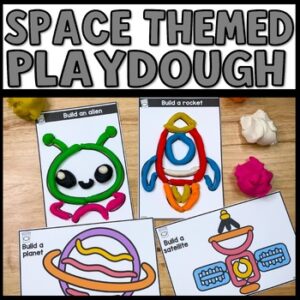 Space Playdough Mats, STEM Morning Activities Task Cards