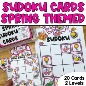 Spring Sudoku Puzzles for Kids, Easy Brain Teasers