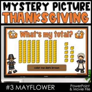 Thanksgiving Place Value Math Puzzle, Hidden Picture