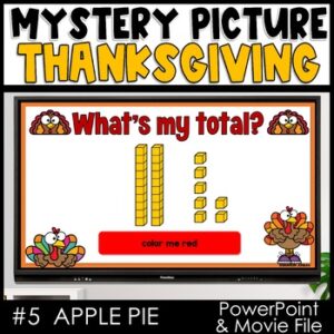 Thanksgiving Place Value Math Puzzle, Hidden Picture