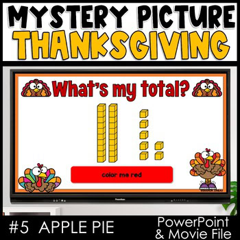 Thanksgiving Place Value Math Puzzle, Hidden Picture