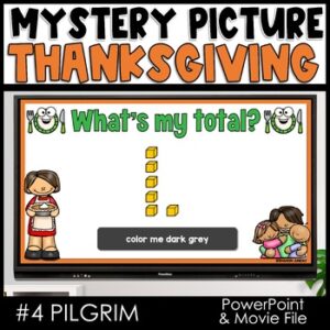 Thanksgiving Place Value Math Puzzle, Hidden Picture