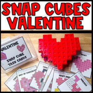 Valentine's Day Snap Cube Task Cards, STEM Pattern Activity
