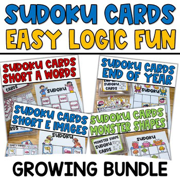 Word Sudoku Puzzles Short Vowels, Kids Critical Thinking