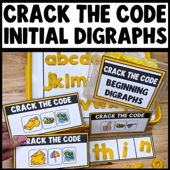 Crack the Code Beginning Digraphs Task Cards for sh, ch, wh, th phonics practice