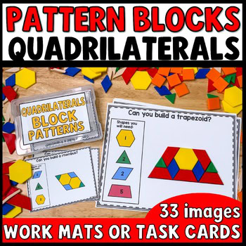 Pattern block shape templates for composing quadrilaterals rhombus square math activity kindergarten grade 1